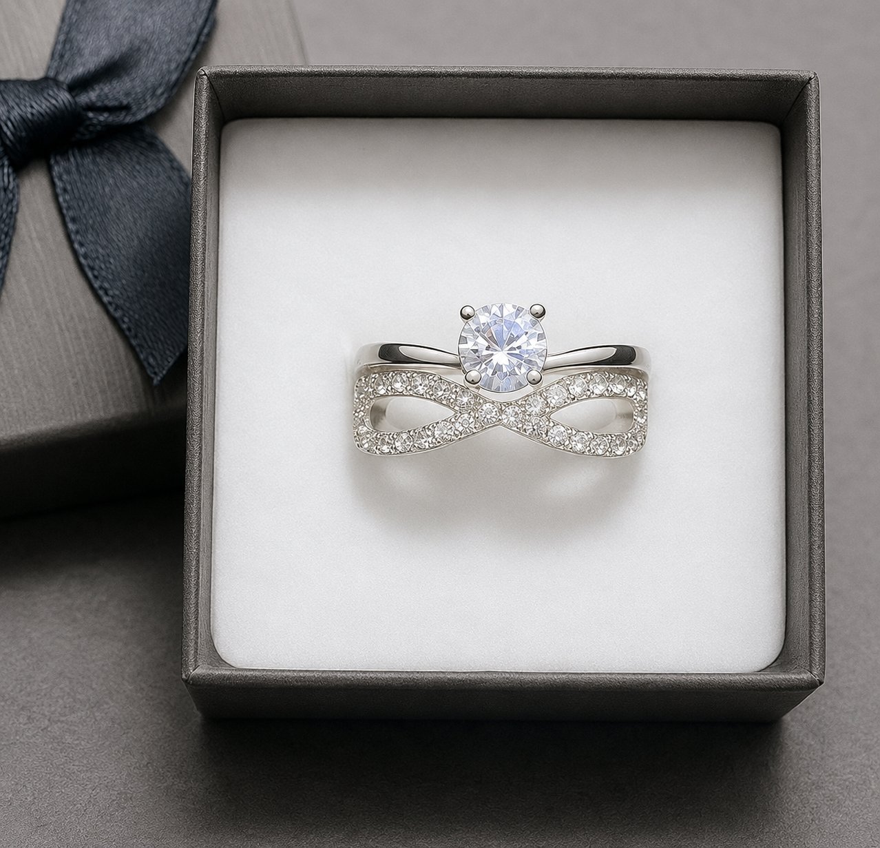 Infinity Love Bridal Ring Set