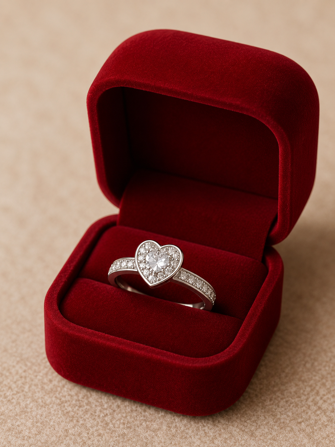 Sweetheart Halo Promise Ring