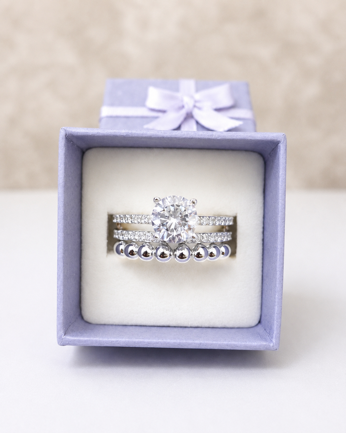 Moonlight Luxe Bridal Ring Set
