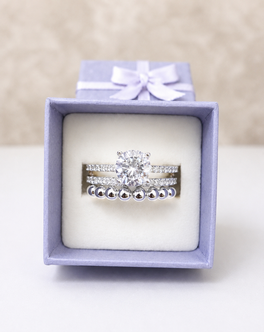 Moonlight Luxe Bridal Ring Set