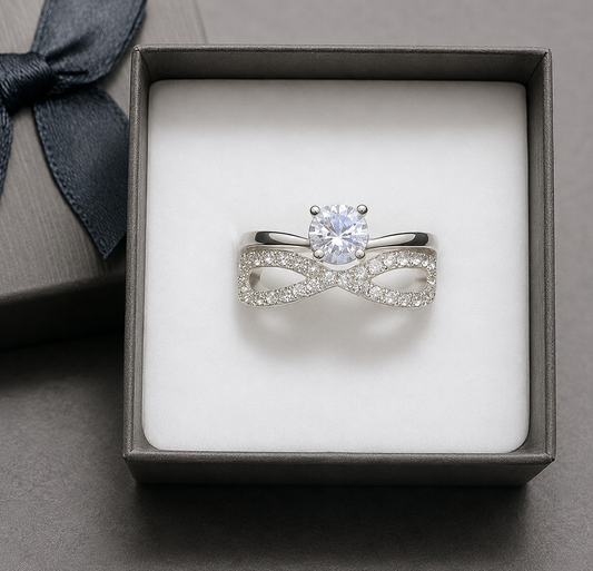 Infinity Love Bridal Ring Set