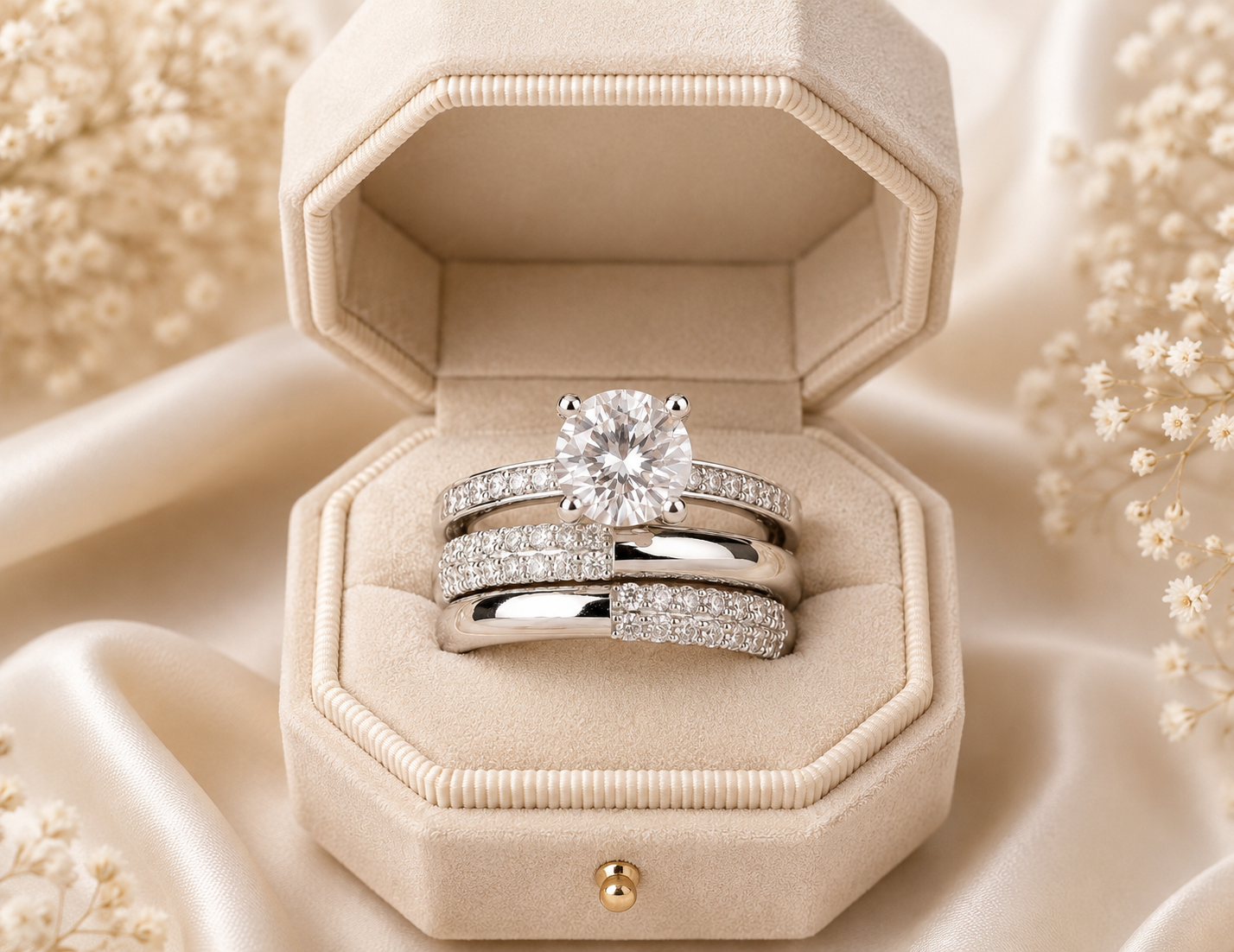 Luxe Harmony Bridal Ring Set