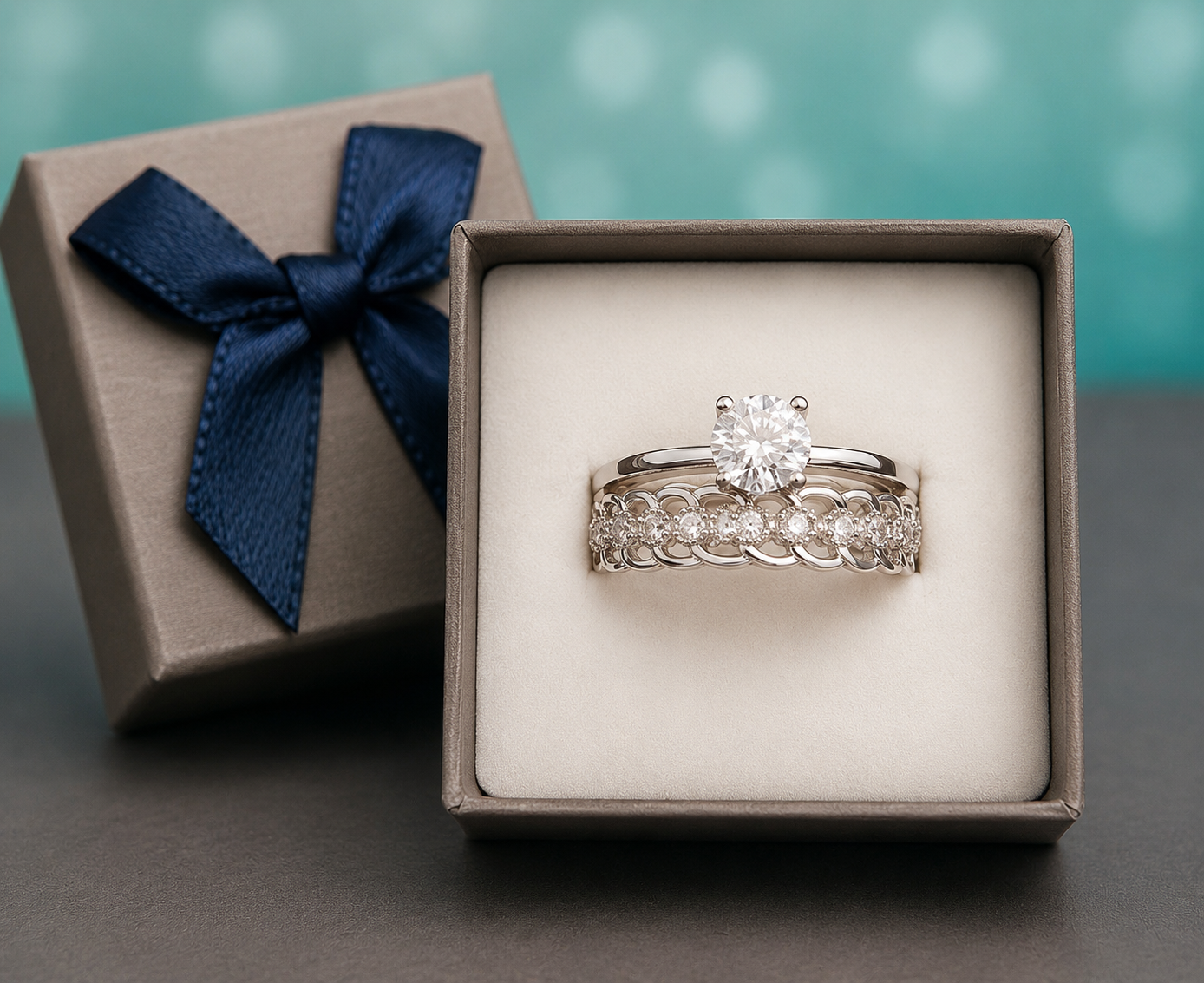 Timeless Romance Bridal Ring Set