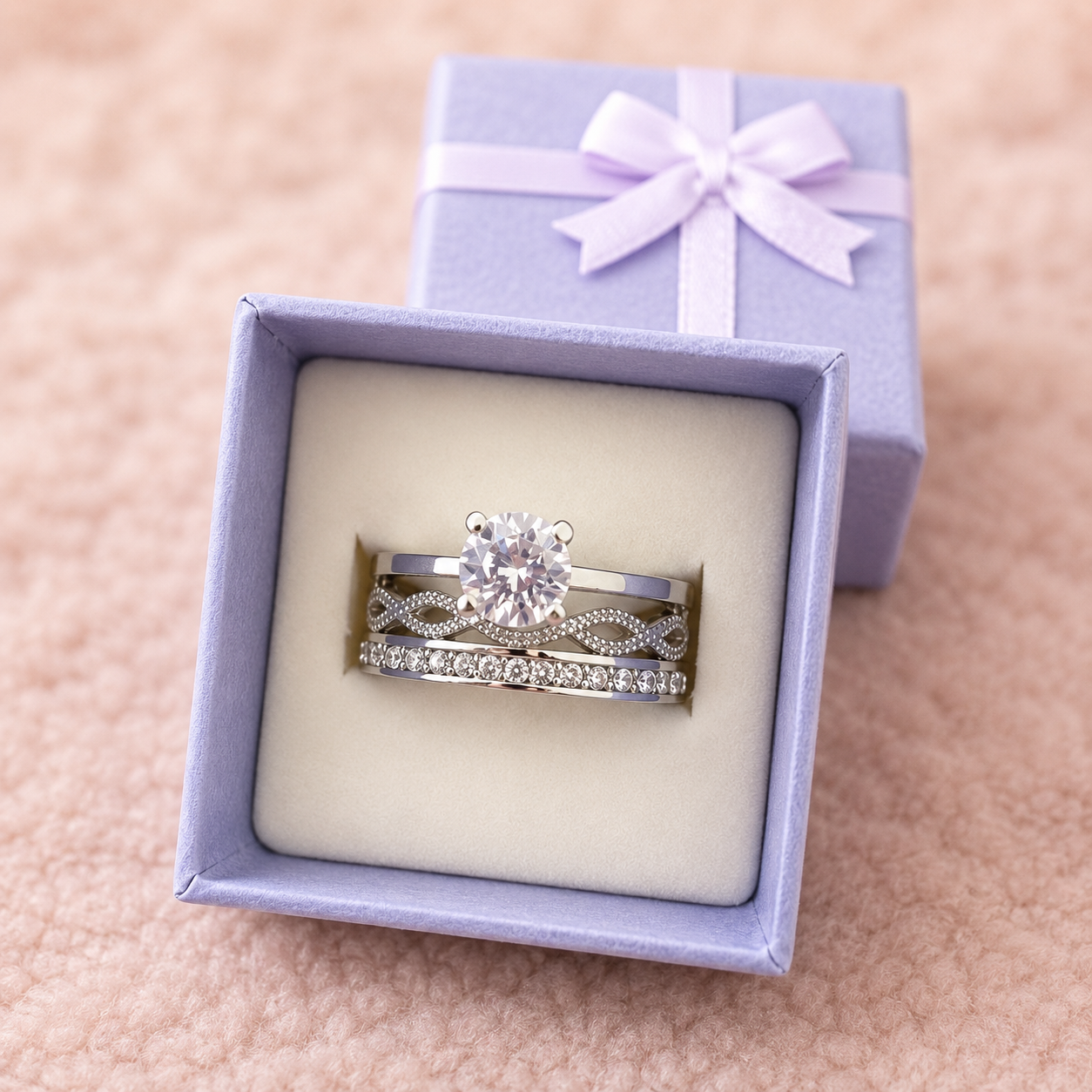 Infinity Love Bridal Ring Set