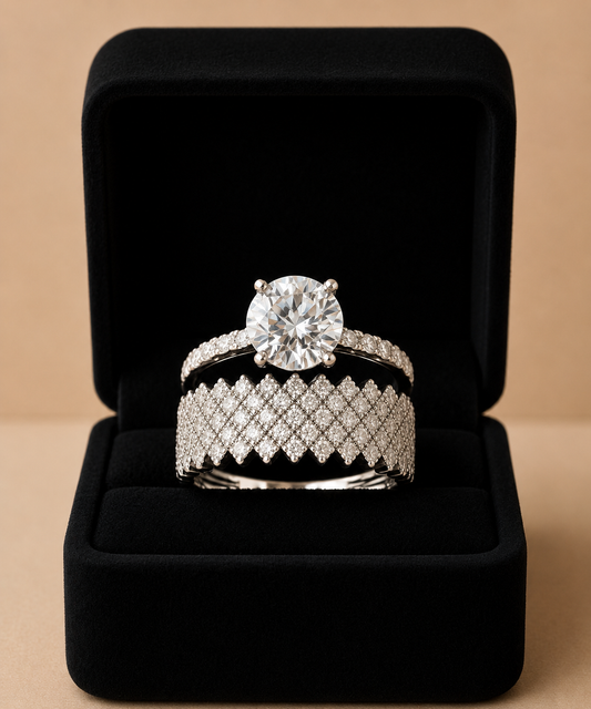 Radiant Luxe Bridal Ring Set