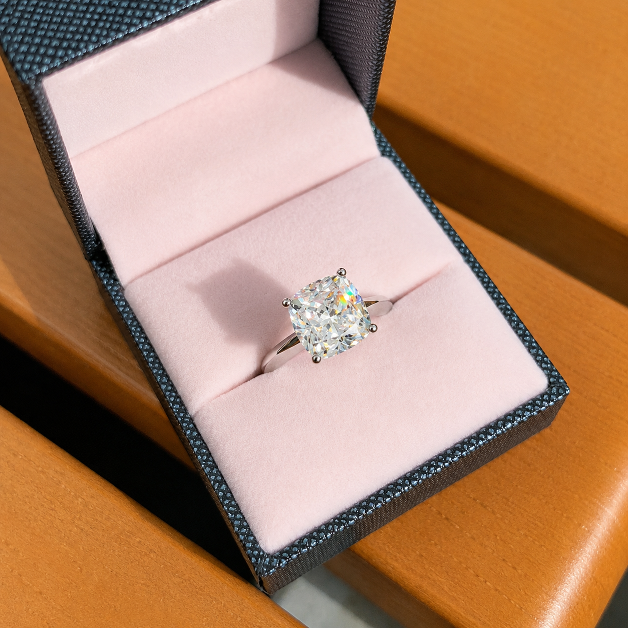 Celeste Cushion Solitaire Ring
